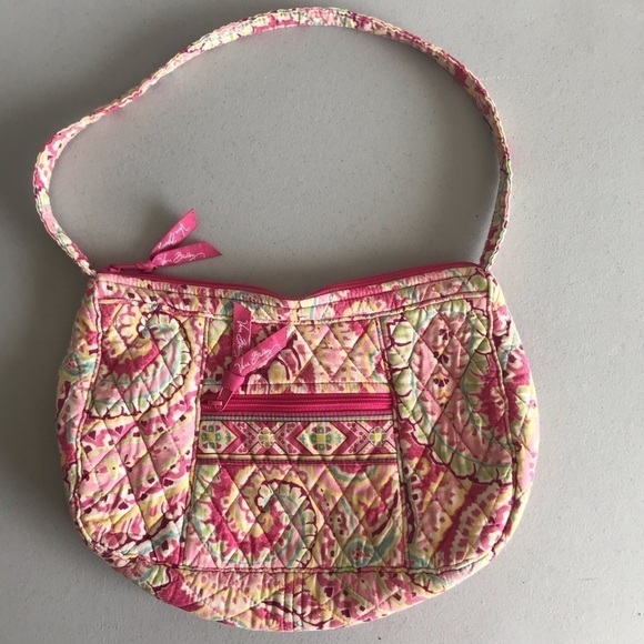 Vera Bradley 100% cotton Capri melon paisley bucket tote bag purse - Picture 2 of 8